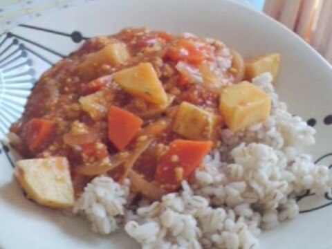 マクロビ風　凍り豆腐deカレーライス